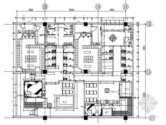 标准游泳池cad施工图资料下载-[深圳]豪华酒店游泳池男女更衣室设计施工图