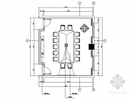 会议室室内装修全套施工图资料下载-[重庆]四星级现代简约酒店会议室室内装修施工图