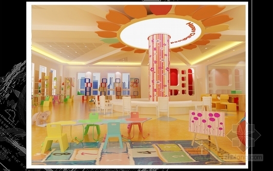[西安]色彩主题童趣幼儿园室内设计方案