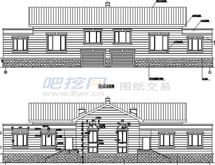 100平方别墅建筑设计图资料下载-欧式别墅建筑设计施工图