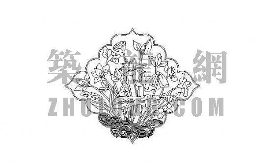 分享莲花植物cad资料下载