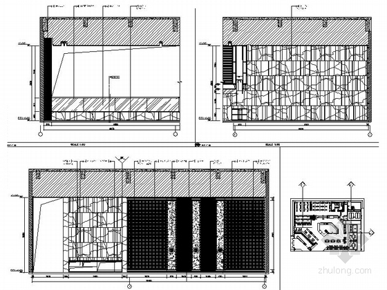 [杭州]休闲度假酒店细节十足自助餐厅室内施工图（含效果图）-休闲度假酒店细节十足自助餐厅室内施工图立面图