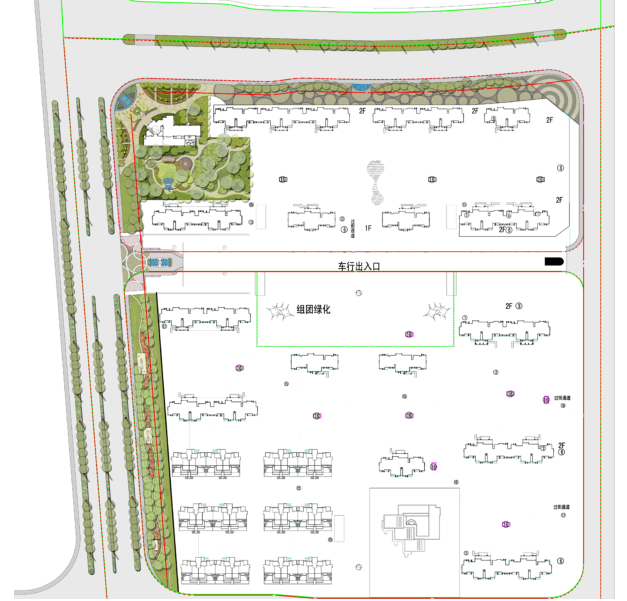 [山东]绿地济南国际花都市政绿化带景观概念设计（PDF+47页）-平面2