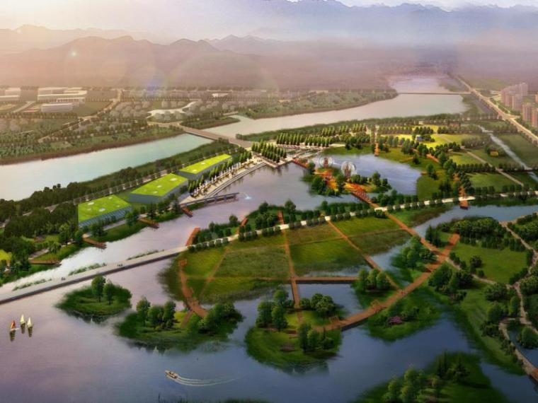 湖南省水系图资料下载-[湖南]长沙松雅湖生态公园概念规划设计