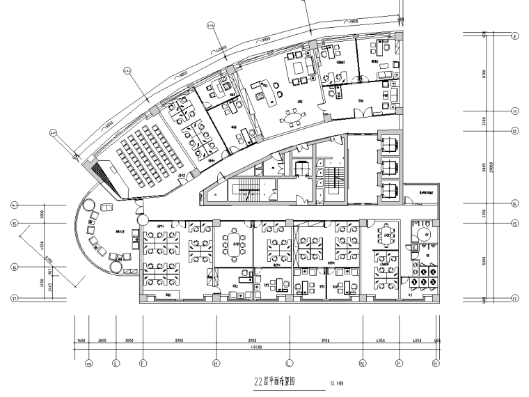 办公空间卫生间立面图资料下载-[山东]鹏宇实业办公空间施工图