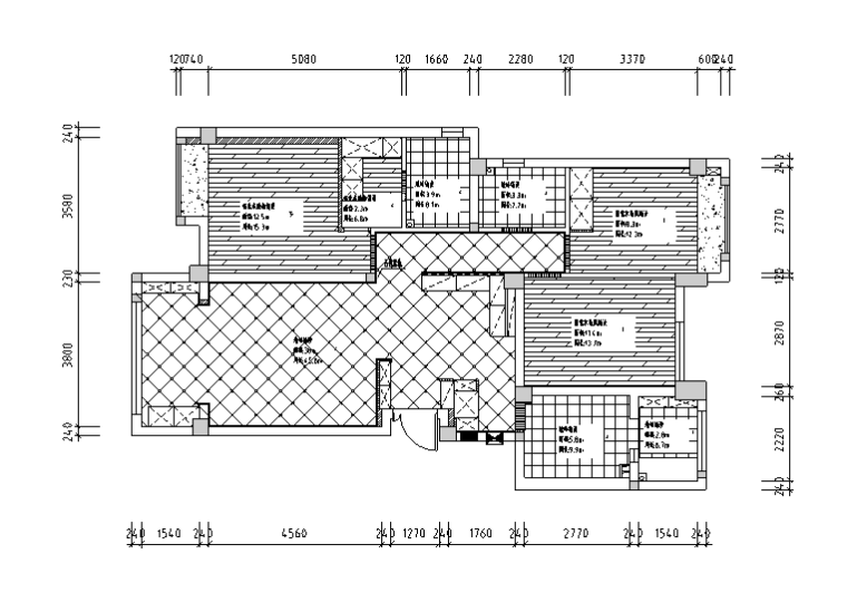 儿童餐饮空间设计资料下载-[四川]素色分色空间样板房设计施工图（附效果图）