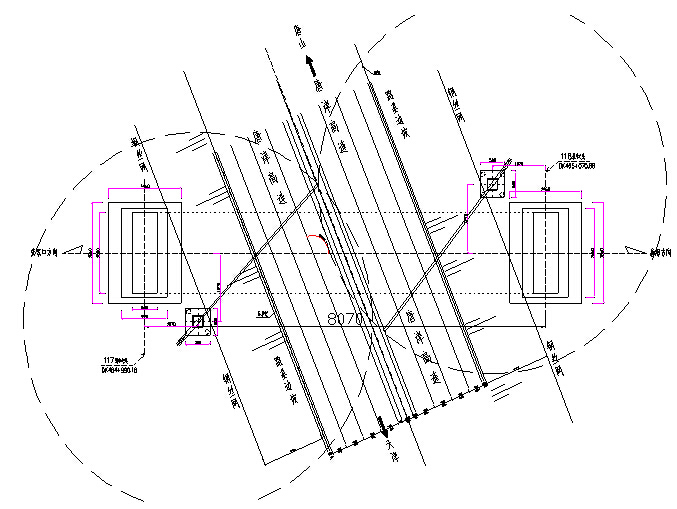双线Ⅰ级铁路特大桥1-80m哑铃型钢管混凝土简支拱施工方案106页-塔吊布置图