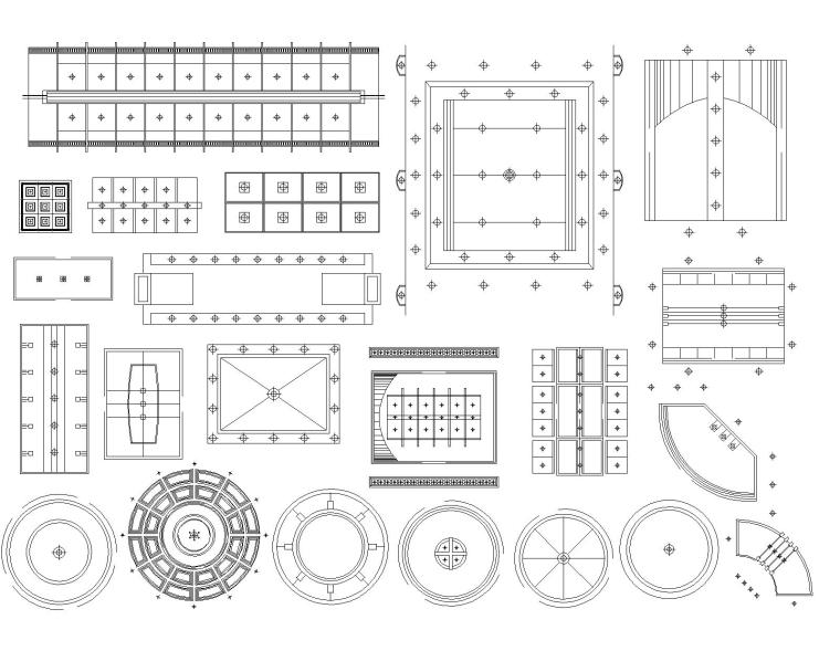 cad室内吊顶图库资料下载-170款天花吊顶装饰图库