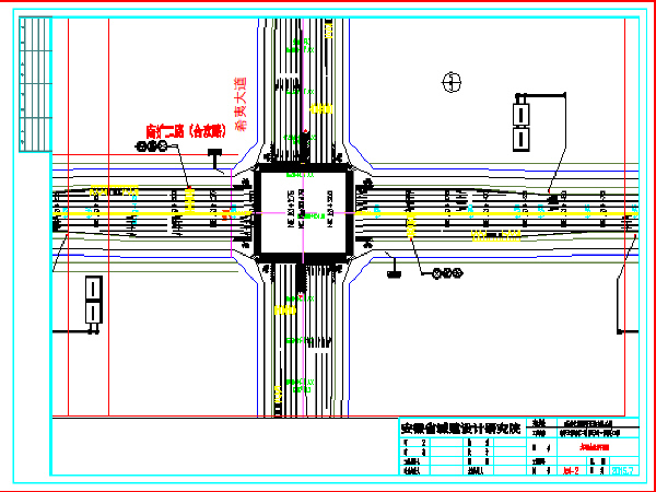 交通减速标线大样图资料下载-道路工程标线平面设计图