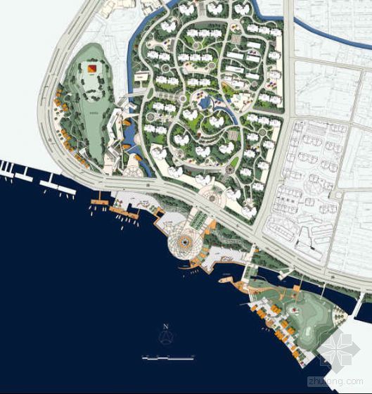 滨水公园3d模型资料下载-滨水公园景观设计方案