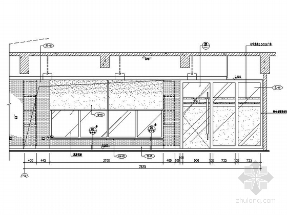 [广东]简约舒适办公区室内设计CAD施工图-[广东]简约舒适办公区室内设计立面图