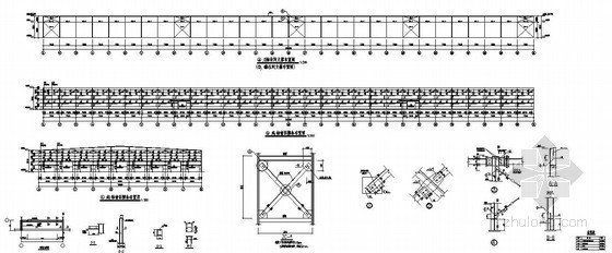 钢结构中心支撑详图资料下载-某钢结构厂房柱间支撑节点详图