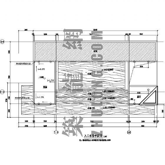 入口水景广场资料下载-入口水景施工大样图