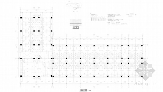 银行金库墙体节点图资料下载-[内蒙古]5层产业园商铺及金库框架结构施工图(两栋，含建筑图)
