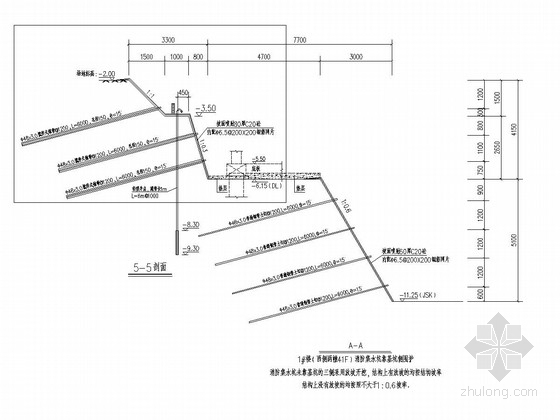 [浙江]二层地下室基坑围护结构施工图（土钉墙 桩撑体系）-坑中坑支护 