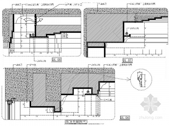 [四川]海景洋房欧式五居室样板房CAD施工图（含效果）大样图