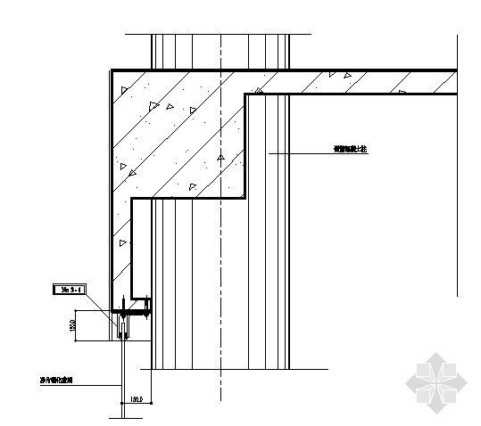 幕墙安装大样资料下载-上沿埋板安装节点大样