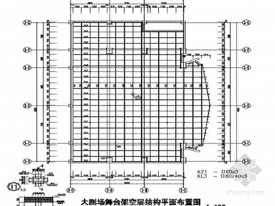 室外舞台cad图资料下载-南京某大学活动中心舞台钢结构设计图