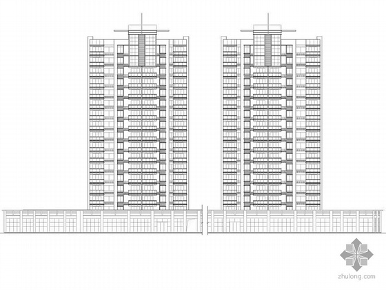 十七层宾馆暖通资料下载-[温州]某十七层住宅建筑施工图