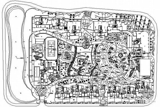 广州住宅设计建筑施工图资料下载-[广州]花园住宅区环境景观施工图设计