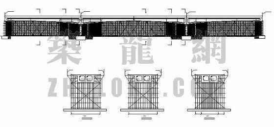 连续箱梁满堂支架图CAD资料下载-某市轨道交通大跨度连续箱梁满堂现浇支架布置示意图