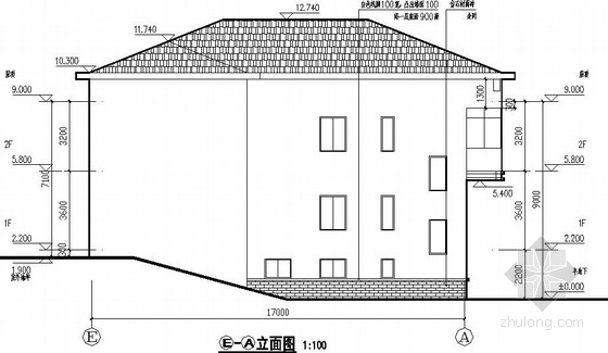 半地下室cad资料下载-[常州]3层半地下室框架别墅建筑结构施工图