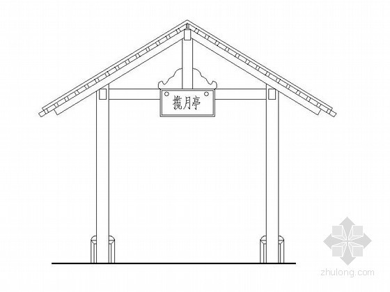 木栅栏施工CAD资料下载-特色木栅格景亭