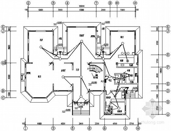 中式独栋别墅图纸资料下载-三层独栋别墅电气施工图纸