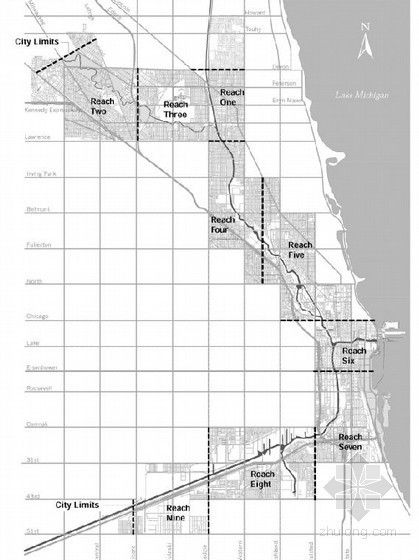 芝加哥景观资料下载-[芝加哥]河道景观生态治理总体规划方案