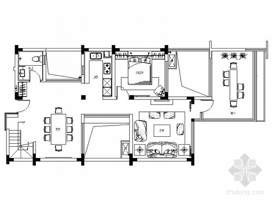 成都二层别墅设计资料下载-[成都]现代中式禅味风格双层别墅室内设计装修图