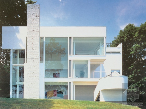 道格拉斯现代住宅资料下载-迈耶的部分住宅概念方案（含实景及CAD）