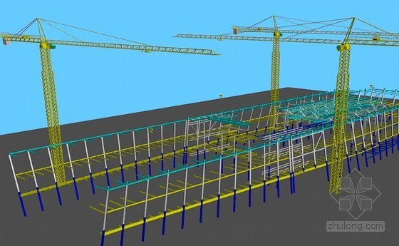 建筑工程钢结构工程施工方案(31页 附图)-吊装步骤 