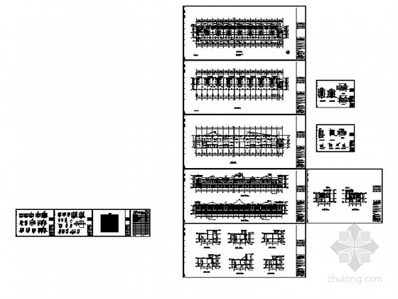 [毕业设计]欧式风格3层沿街商业楼建筑施工图-总缩略图 