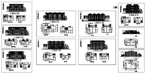 多层住宅户型平面图CAD资料下载-多层户型平面图