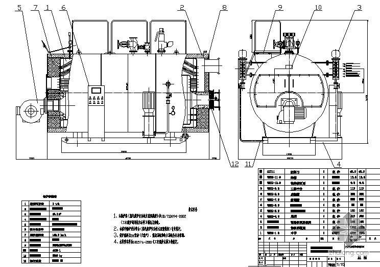 2T蒸汽锅炉设计资料下载-全自动燃油（气）蒸汽锅炉设计图