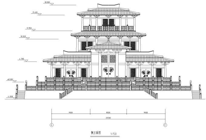 扭王字块安装方案资料下载-汉代某王阁建筑方案图