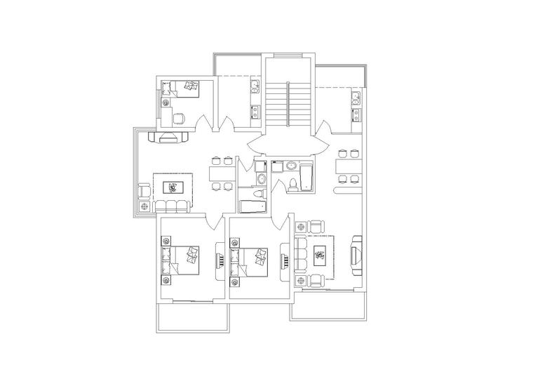 [合集]100套住宅小区及独栋别墅经典户型图（CAD）-3