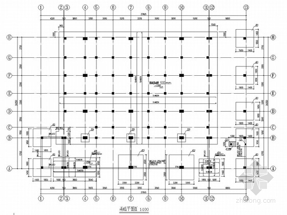 锅炉房竣工施工图纸资料下载-21米框架结构锅炉房结构施工图