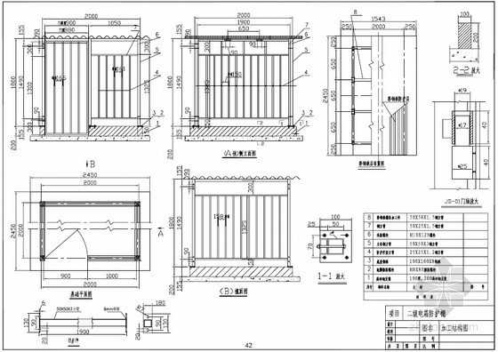 建筑工程施工现场安全防护制作安装标准化图集（三维效果及设计图）-二级电箱防护棚 