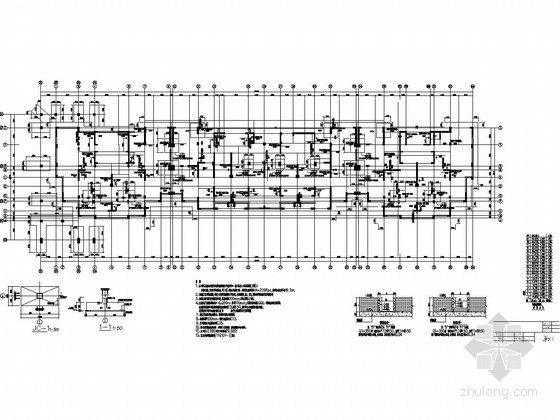 高层平筏板基础资料下载-[住宅楼]18层框架剪力墙结构施工图（地下一层、筏板基础）