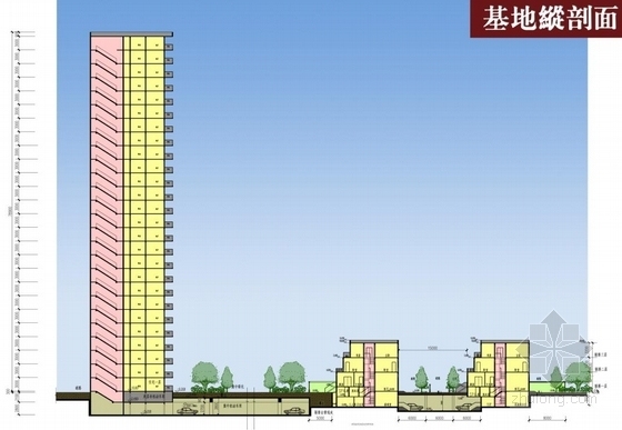 [浙江]欧式古典风格高层奢华住宅建筑设计方案文本（含两套方案）-欧式古典风格高层奢华住宅建筑剖面图