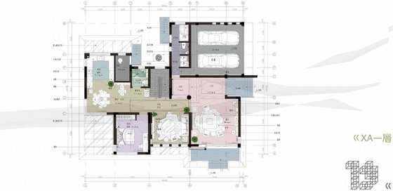 室内设计cad模块资料下载-[江苏]精品豪华别墅样板间室内设计深化方案（包含三个户型）