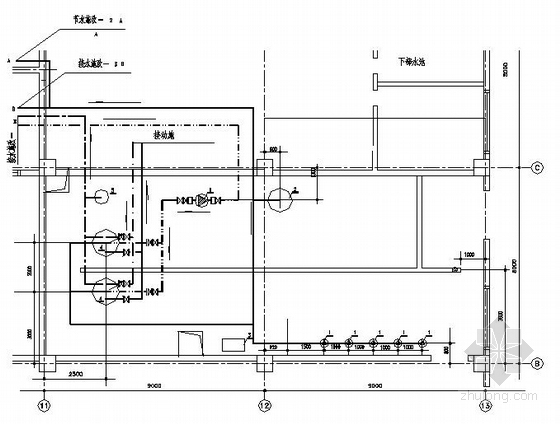 换热间平面布置图资料下载-水泵房热交换间详图