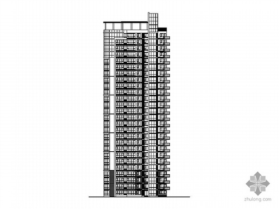 一梯四户式住宅资料下载-[石家庄]某二十六层一梯三塔式住宅楼建筑施工图