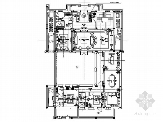 [浙江]优雅法式风格三层别墅样板间室内装修施工图（含效果图）
