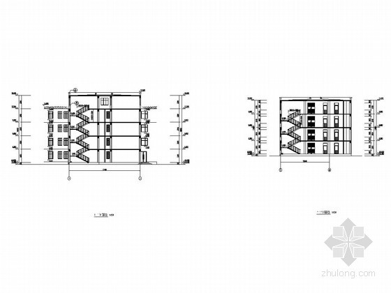 [学士]五层框架结构大学教学楼毕业设计（含建筑图 结构图 计算书）-剖面图 