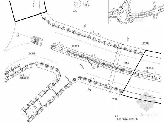西安景观扩初设计资料下载-[温州]交通道路景观绿化扩初图