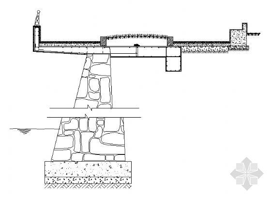 台阶驳岸剖面资料下载-驳岸剖面图2