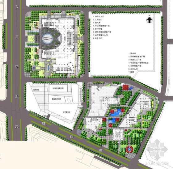 商住区方案设计资料下载-[北京]商务居住综合区一期景观方案设计