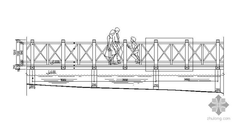 30米宽桥梁设计资料下载-2米宽平桥施工详图